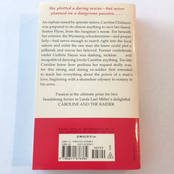 ⭐️5 for $15⭐️ Caroline And The Raider by Linda Lael Miller | Book - Picture 2 of 2